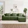 AENKYO 117.3" Modular Corduroy Modular Sectional Sofa with Ottoman, Boneless Sectional Deep Seat Sofa with Throw Pillows, No-Assembly - 3 of 4