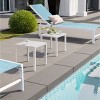 Crestlive Products Aluminum Outdoor Side Table Pool Lounge Chair Side Table Weather Resistant Small Square Coffee End Table - 2 of 4