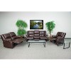 Flash Furniture Harmony Series Brown LeatherSoft Reclining Sofa Set - 3 of 3