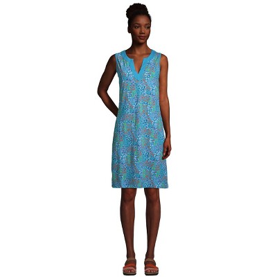 sleeveless swim cover up dress lands end