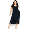Women's Plus Size Ripple Love Dress - navy | CITY CHIC - 2 of 4