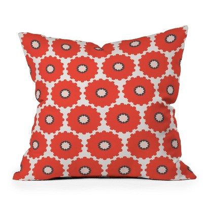 16"x16" Holli Zollinger Coral Pop Square Throw Pillow Orange - Deny Designs