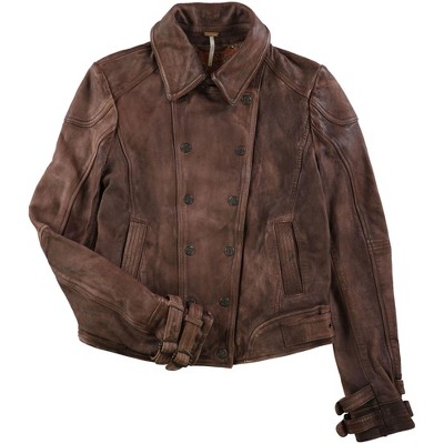 Free People Womens Avis Leather Jacket