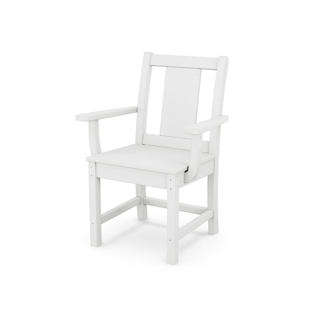 Photos - Chair POLYWOOD Prairie Outdoor Patio Dining , Arm  White