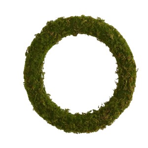 Nearly Natural 20” Moss Artificial Wreath - 1 of 4