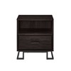NicBex Nightstand with Drawers,1pc Side Table with Wood Frame,bedside Table for Bedroom,Living Room,Brown/Black/White/Gray - 2 of 4