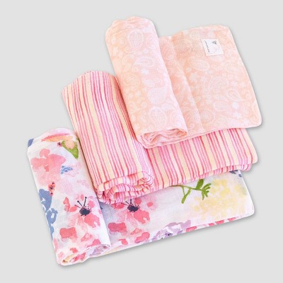 Burt's Bees Baby® Woven Muslin Blankets - 3pk Spring Bouquet