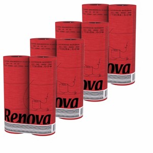 Evideco French Home Goods 3-Ply 140-Sheet Red Toilet Paper Festive Christmas Bulk Sandalwood-Scented Rolls - 1 of 4