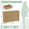 6/7 Drawer Dresser w/ Fluted Design, Wood Chest of Drawers, TV Stand Organizer for Bedroom - 3 of 4