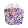 Wrapables Cosmetic Pouch, Makeup and Toiletry Travel Bag, Purple Garden - 4 of 4