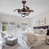 Bella Depot 36" Modern Retractable Ceiling Fan with Dimmable Light and Remote, 6-Speed DIY Light Shade - 4 of 4