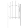 vidaXL Garden Gate Steel 39.4"x78.7" White - 2 of 4