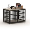 VisioGear Dog Crate with Side Opening Door and Wheels for Indoor, Grey, 43.3"*29.9"*33.5" - 2 of 4