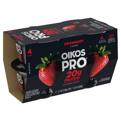 Oikos Pro Strawberry Greek Yogurt - 4ct/5.3oz_0