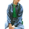 August Sky Women's Oversized Denim Shacket - 3 of 3