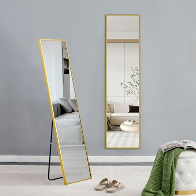 Runesay The 4rd Generation Aluminum Alloy Metal Frame Wall Mounted Full Body Mirror