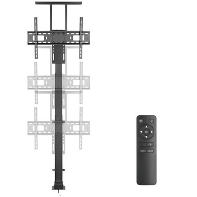 Elevate 34" Motorized Steel TV Lift Stand with Remote, Black