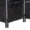 NicBex 6' Tall 3-panel Room Divider for Home, Wicker Weave Divider for Room Separation, for Home & Office, Black - 4 of 4