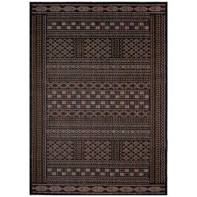 Midnight Rectangular Easy-Care Synthetic Area Rug