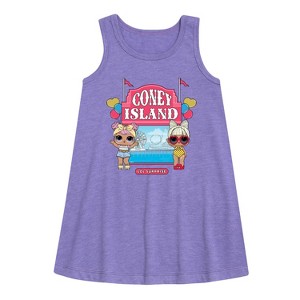 Girls' - Lol Surprise! - Coney Island Graphic Sleeveless Aline Dress - 1 of 3