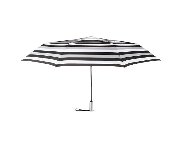 ShedRain Auto Open/Close Air Vent Compact Umbrella  - Black Stripe