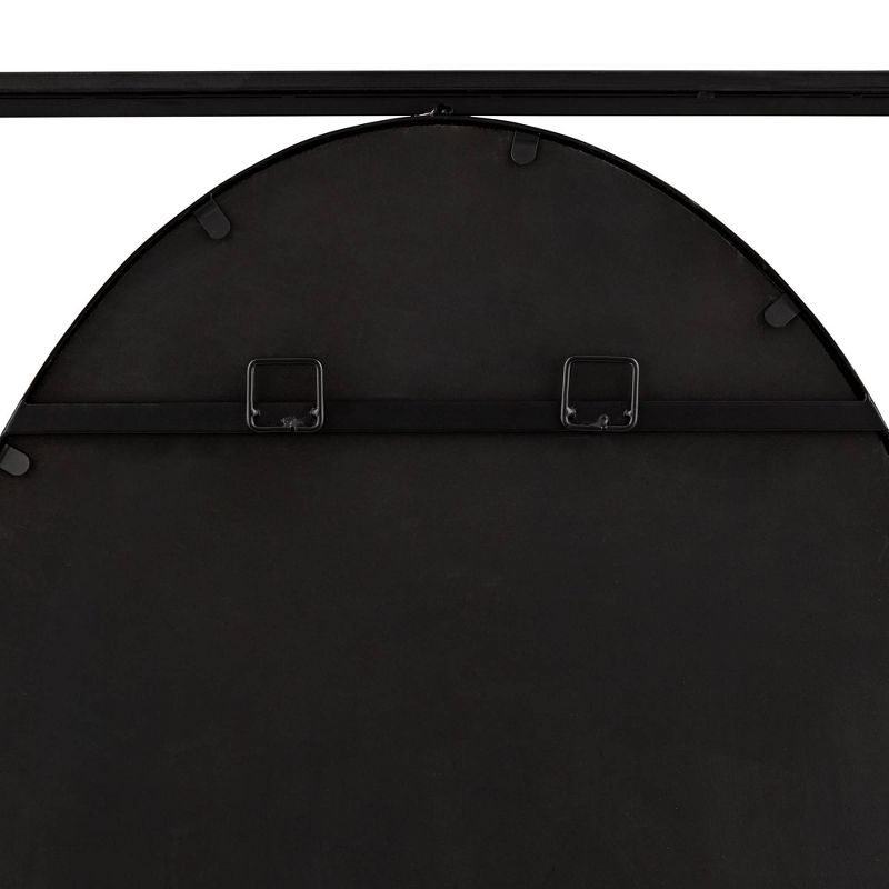 Uttermost Cameo Satin Black 23 3/4" x 33 3/4" Oval Wall Mirror, 4 of 8