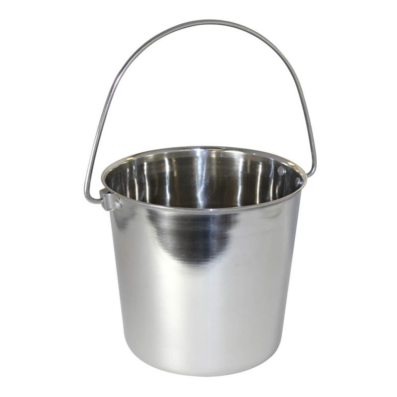 Pail Stainless Steel w/ Rivets Round 4 qt, 1 of 4