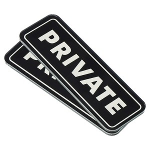 Unique Bargains Acrylic Self-Adhesive Home Business Private Door Sign - 1 of 4