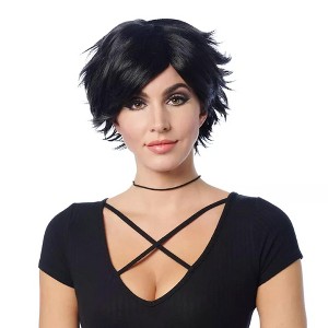 Costume Culture by Franco LLC Spiky Short Black Adult Costume Wig - 1 of 4