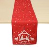 Unique Bargains Christmas Table Runner White Gazebo Linen Red White 72"x13" 1 Pc - 4 of 4