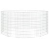 Animal Enclosure Silver Galvanized Iron 8 Panels Adjustable - 2 of 4