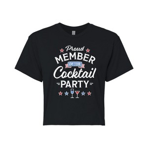 Women's - Instant Message - Cocktail Party Cropped Graphic T-Shirt - 1 of 4