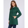 Allegra K Women's Peter Pan Collar Single Breasted Outwear Winter Buttoned Long Coat - 3 of 4
