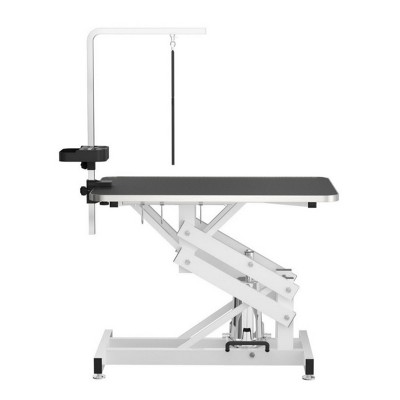 Hydraulic Dog Grooming Table with Adjustable Z Lift and Arm,330 lb Capacity,Professional Pet Grooming Station–LAOTIES