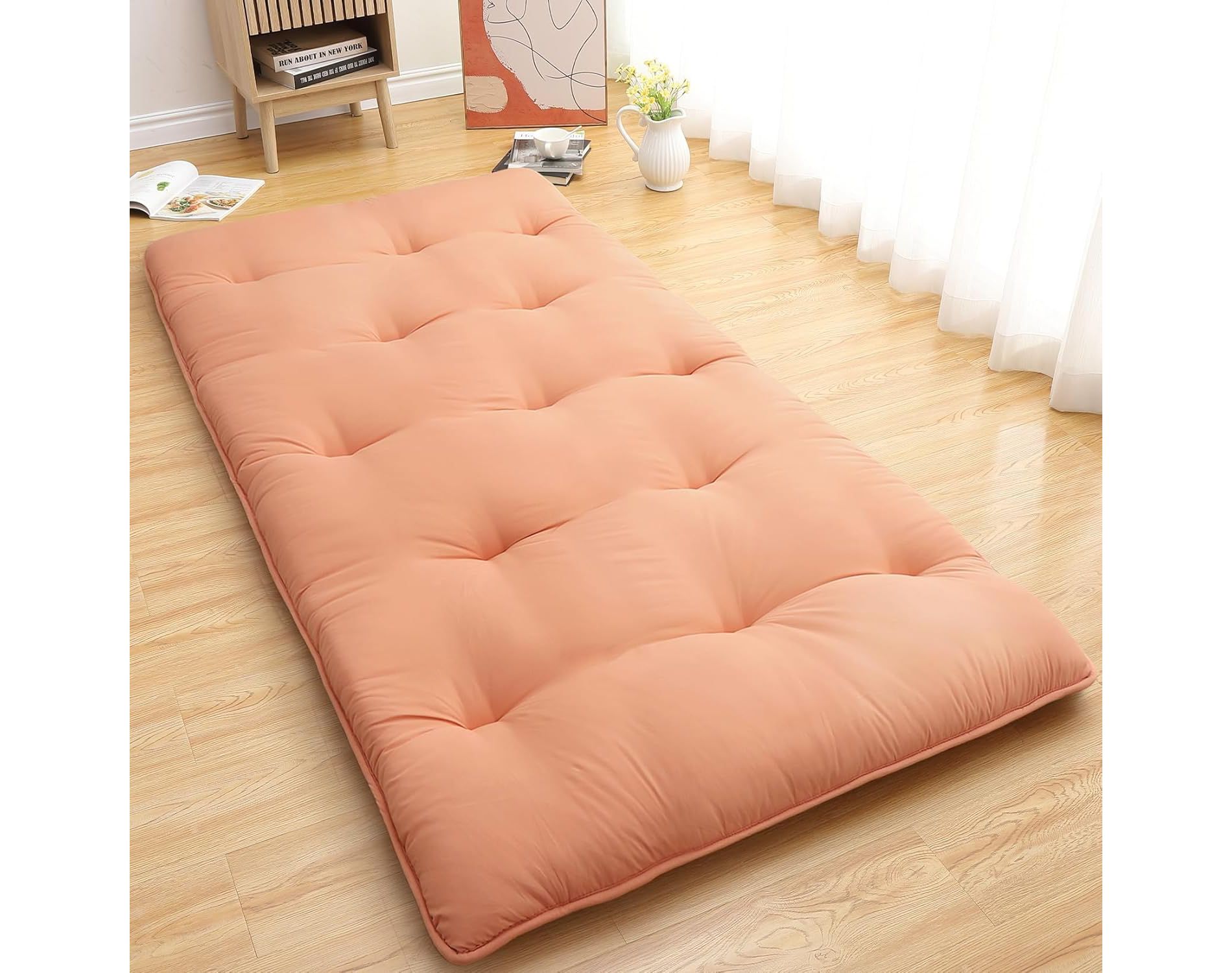Acekool Foldable 5-Layer Futon Mattress, High-Density Foam Floor Bed, Portable Guest Bed for Living Room Bedroom Travel