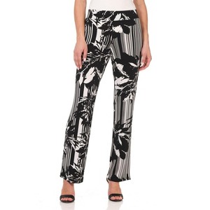 Rekucci Travel in Style Women's Soft Knit Classic Straight Leg Pant - 1 of 4