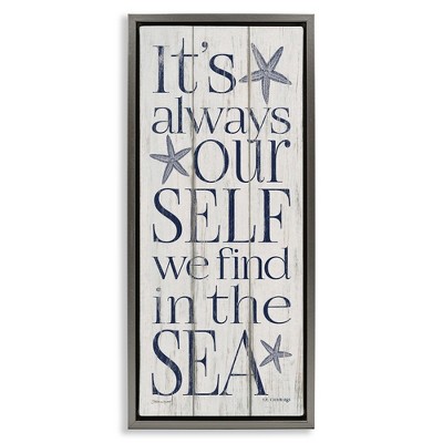 Stupell Industries Find Self In Sea Phrase, 11" x 25"
