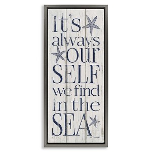 Stupell Industries Find Self In Sea Phrase, 11" x 25" - 1 of 4