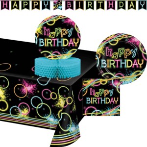 Creative Converting Glow Birthday Party Kit 27ct - 1 of 4