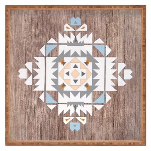 Iveta Abolina Cream Geometric Square Tray - Cream - Deny Designs: Eco-Friendly Bamboo, Artist-Designed, Organizational Decor Accessory - 1 of 4