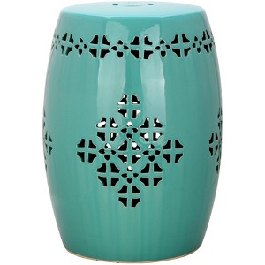 Quatrefoil Garden Stool - ACS4535 - Indoor/Outdoor - Safavieh - 1 of 3