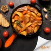 NutriChef 12'' Pre-Seasoned Cast Iron Fry Pan with Glass Lid & Silicone Handle - 2 of 4