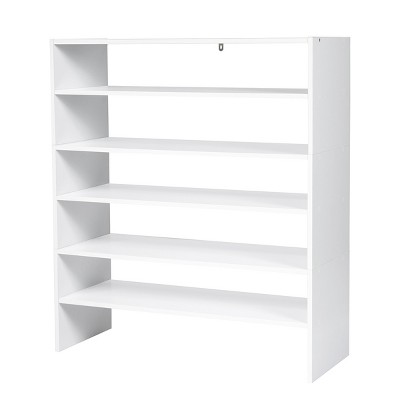 Tangkula 7-tier Shoe Rack Free Standing Shelf Storage Modern Shoe Rack  Organizer Patented White : Target