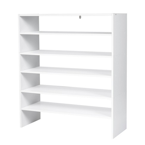 Stackable 31? Extra Wide 2-Shelf Storage Organizer, White