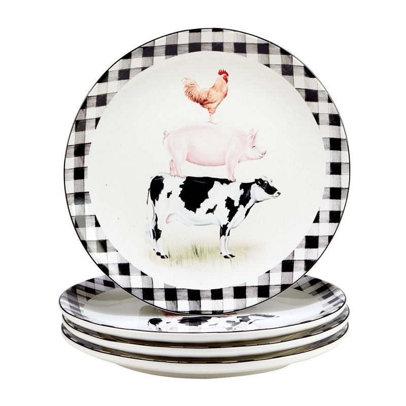 Set of 4 On the Farm Dinner Plates - Certified International, 1 of 5