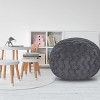 GlasFlength Bean Bag Seats Comfortable Premium Faux Fur Lounge Chair with Dual Layer Foam for Living Room Bedroom, Gray, 45"*45"*30" - 4 of 4