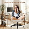 KTMBDW Armless-Office Desk Chair with Wheels,Comfortable Adjustable Swivel Computer Task Chairs for Home,Office,Bed Room - 3 of 4