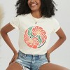 Simply Sage Market Women's Boho Flowers Circle Short Sleeve Garment Dyed Tee - 2 of 4