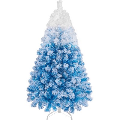 Yaheetech Pre-lit Flocked Artificial Christmas Tree Snow Frosted Christmas Tree
