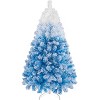 Yaheetech Pre-lit Flocked Artificial Christmas Tree with Warm Lights, PVC Branch Snow Frosted Xmas Tree with Foldable Stand - 2 of 4